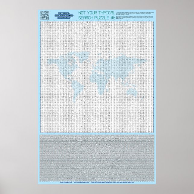 Poster PUZZLE #5 : Pays - Standard (Devant)