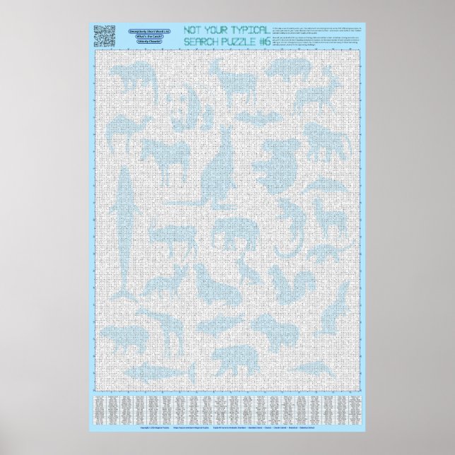 Poster PUZZLE #6 : Groupes d'animaux - Chaotique (Devant)