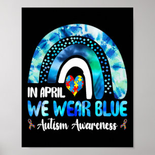 Poster Puzzle Arc En Avril Nous Portons Blue Autism Award