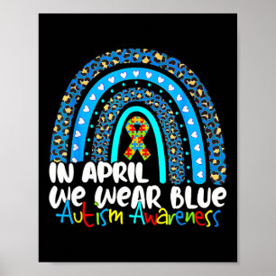 Poster Puzzle Arc En Avril Nous Portons Blue Autism Award
