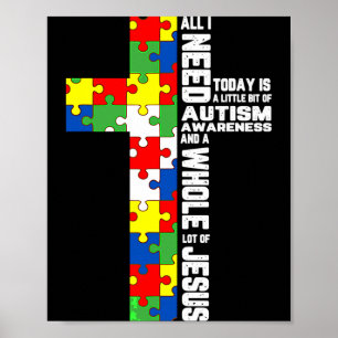 Poster Puzzle de la croix Jésus pour la sensibilisation à