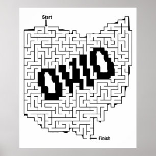 Poster Puzzle de l'Ohio Maze