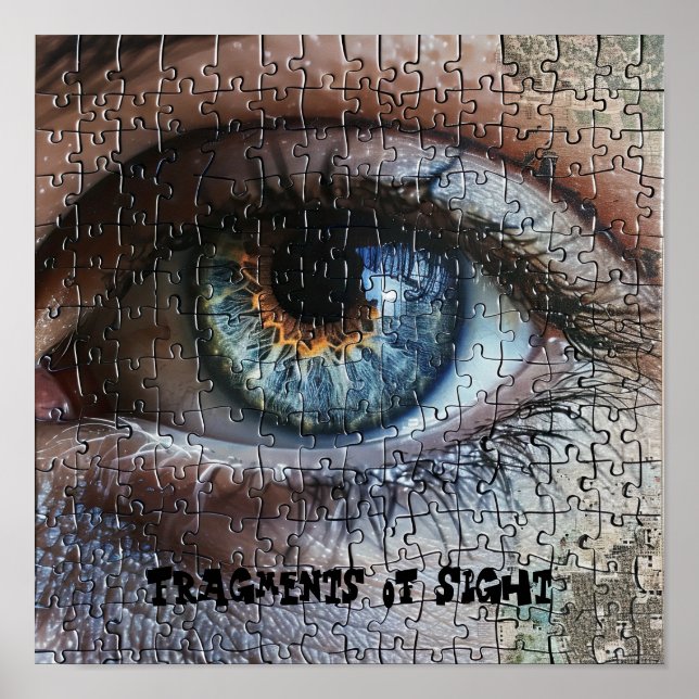 Poster Puzzle d'oeil Iridescente (Devant)