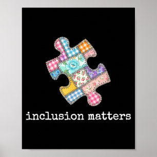 Poster Puzzle en patchwork pour la sensibilisation et l'i