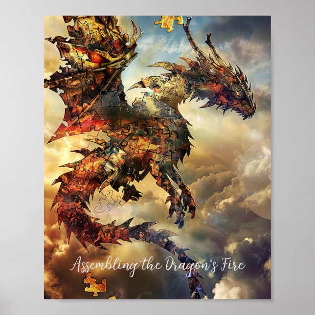 Poster Puzzle Firestorm Dragon (Devant)