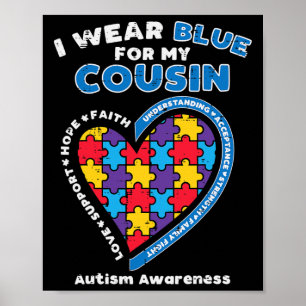 Poster Puzzle Porter Bleu Pour Mon Cousin Sensibilisation