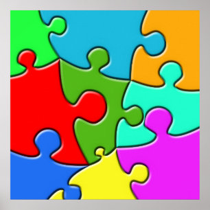 Poster Puzzle psychédélique