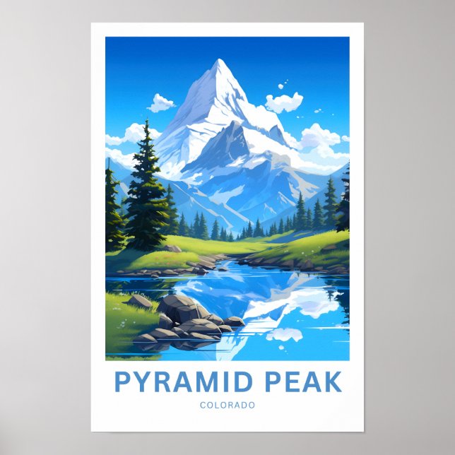 Poster Pyramid Peak Colorado Imprimer (Devant)