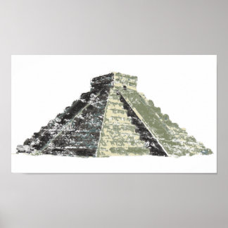 Poster Pyramide aztèque