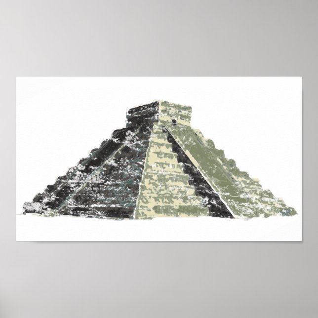 Poster Pyramide aztèque (Devant)