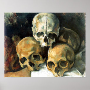 Poster Pyramide des crânes Paul Cezanne Peinture Art