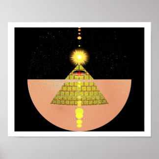 Poster Pyramide des divinités du soleil par Kookie