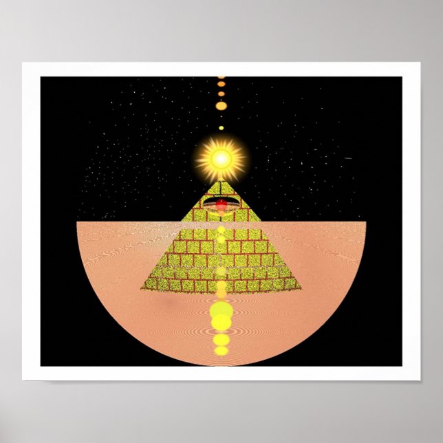Poster Pyramide des divinités du soleil par Kookie (Devant)
