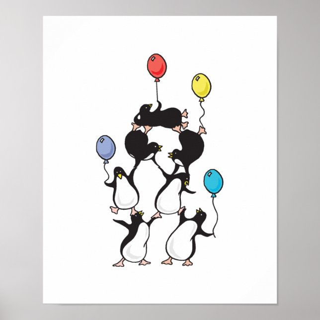 Poster pyramide des pingouins (Devant)