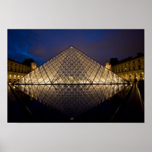 Poster Pyramide du Louvre par l'architecte I.M. Pei à
