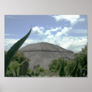 Poster Pyramide du Sun, Teotihuacan, Mexique