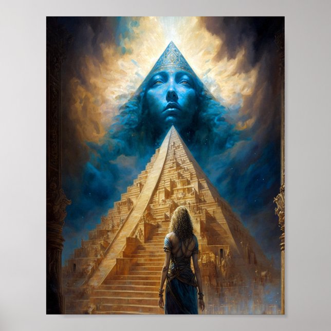 Poster Pyramide Visionnaire Surreal Art (Devant)