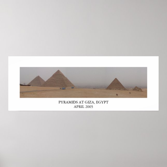 Poster Pyramides à Gizeh, Egypte (Devant)
