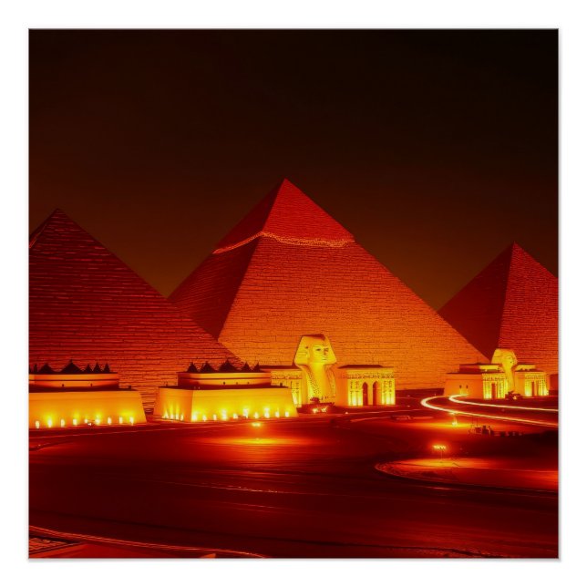 Poster Pyramides antiques (Devant)