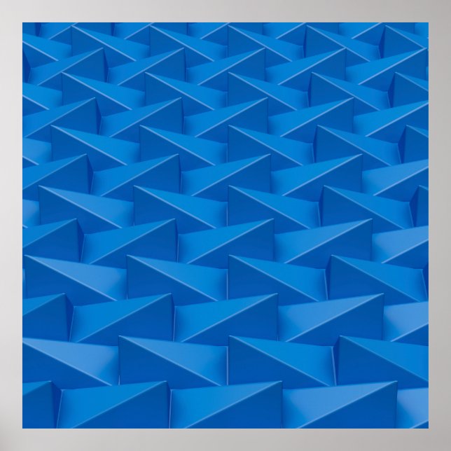 Poster Pyramides bleues (Devant)