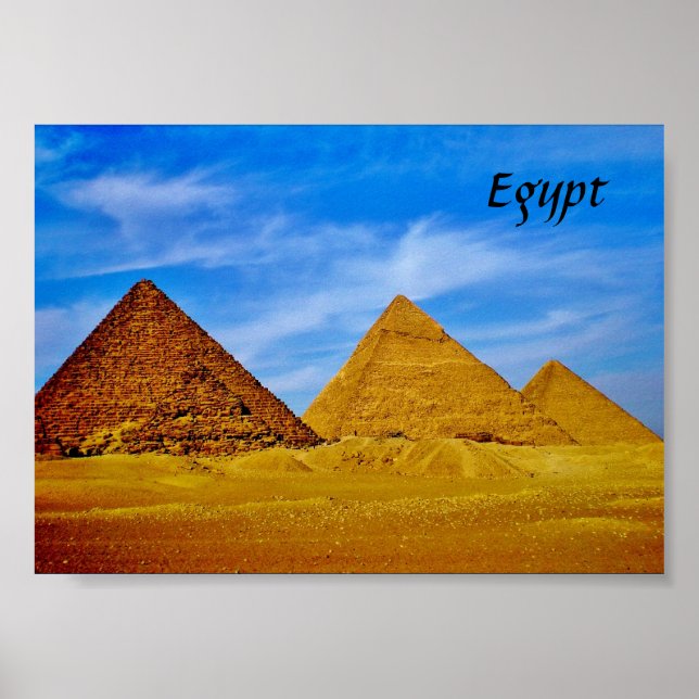 Poster Pyramides de Gizeh (Devant)