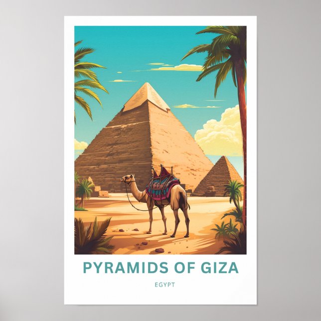 Poster Pyramides de Gizeh Egypt Imprimer (Devant)