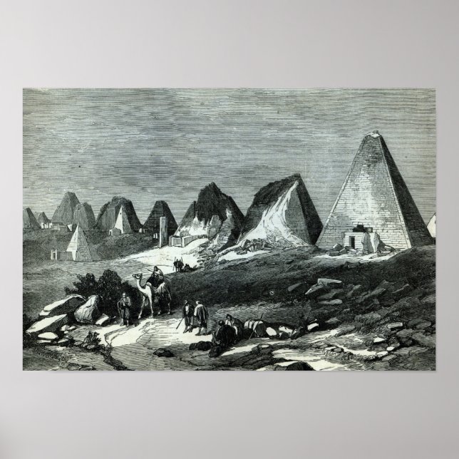 Poster Pyramides de Méroé, sur le Nil (Devant)