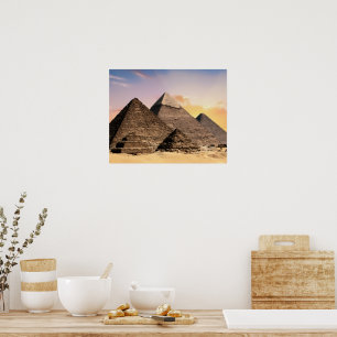 Poster Pyramides d'Égypte Sphinx Khoufou Photo Souvenir D