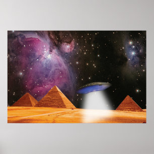 Poster Pyramides Égyptiennes Giza Rencontre Espace et OVN