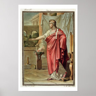Poster Pyrrhus, costume d'Andromache de Jean Racine,
