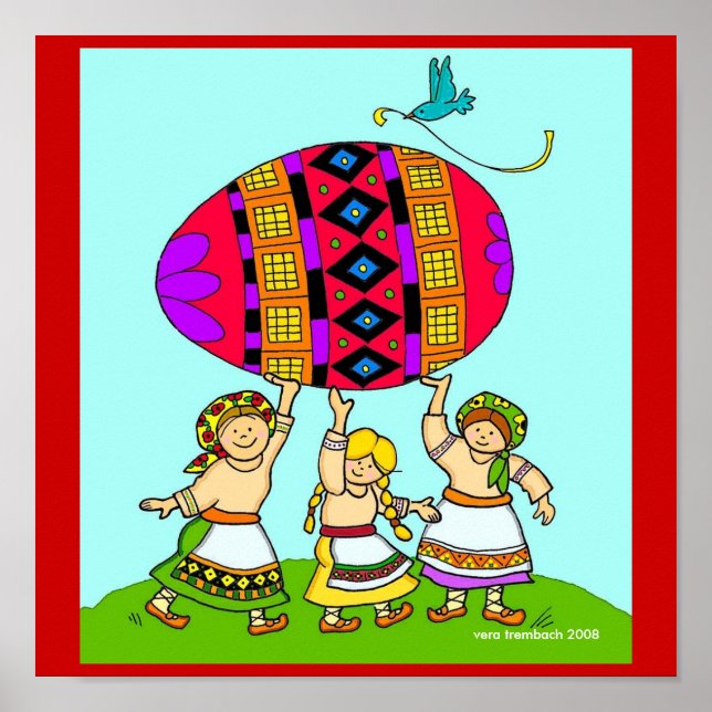 Poster Pysanka Girls Vera Trembach ressources de l'enseig (Devant)