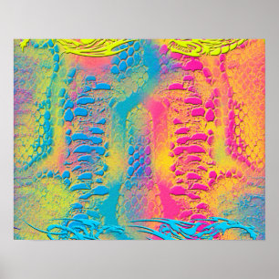 Poster PYTHON - moderne fractale décorative -