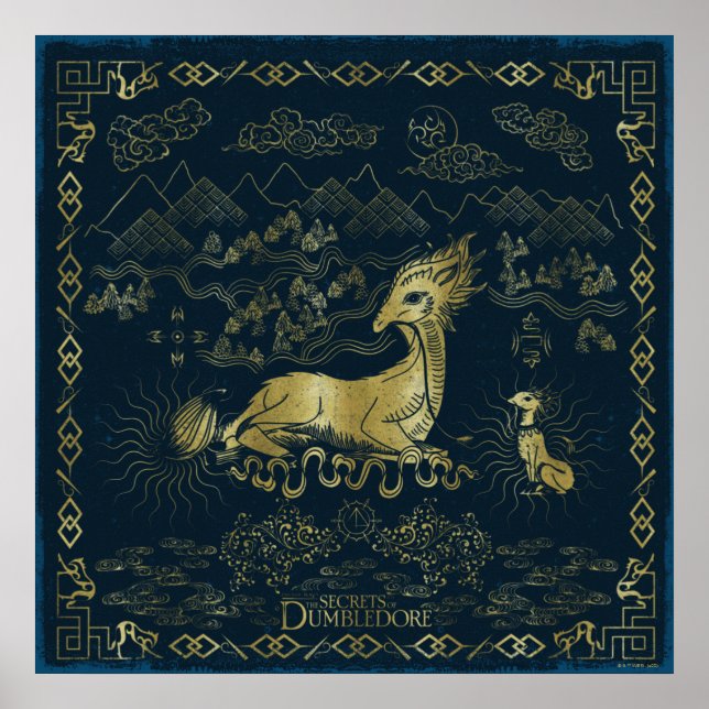 Poster Qiline At Golden Tapestry (Devant)