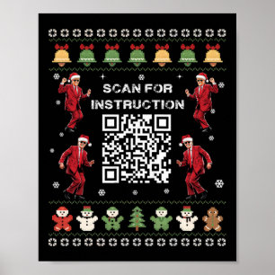 Poster Qr Trump Dance Code Président Analyse De L'Instruc