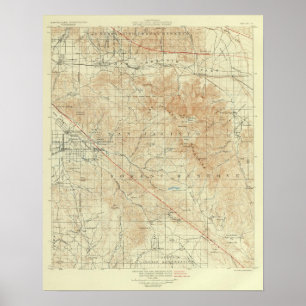 Poster quadrangle San Jacinto montrant San Andreas Rift