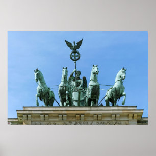 Poster Quadrige de la porte de Brandebourg à Berlin