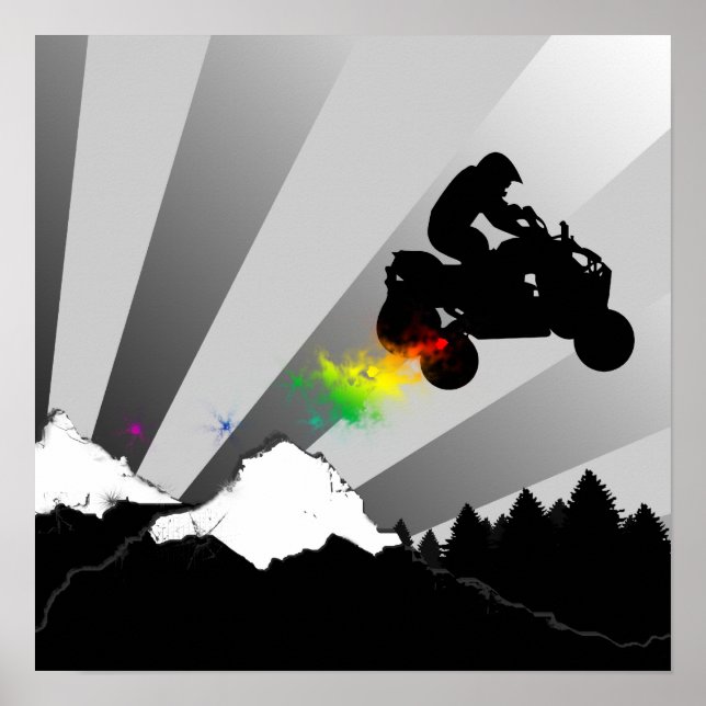 Poster quads : chemin de terre : (Devant)