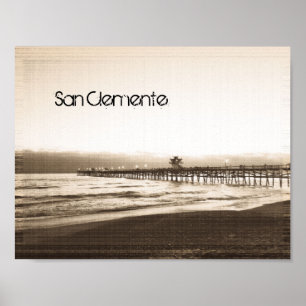 Poster Quai de San Clemente photo vintage Californie