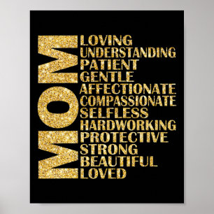 Poster Qualités maman Définition Amour Comprendre