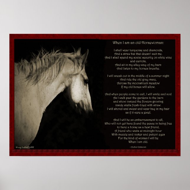 Poster Quand je suis une vieille femme de cheval (Devant)