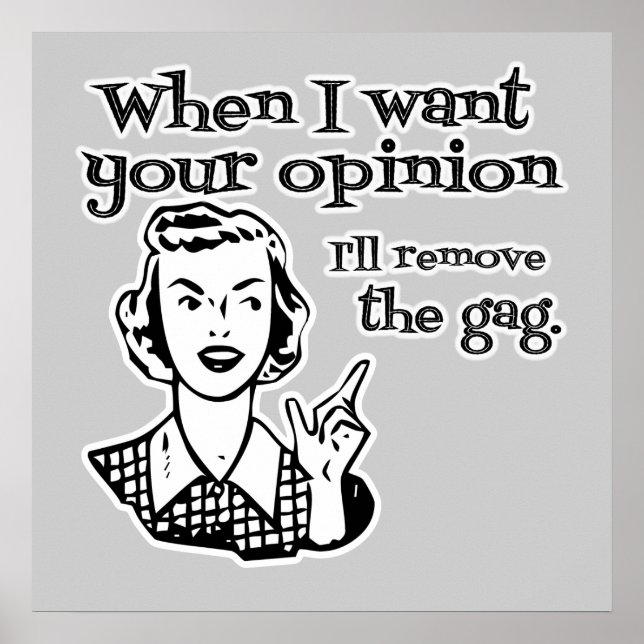 Poster Quand je veux votre avis, je supprimerai le Gag B& (Devant)