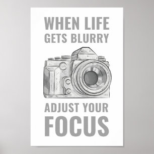 Poster Quand La Vie S'Éteint De Blurry, Ajustez Votre Mot