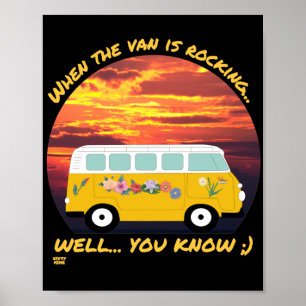 Poster QUAND LE PANIER EST EN ROCKING... drôle de vanlife