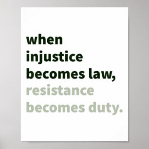Poster Quand l'injustice devient loi - la résistance devi