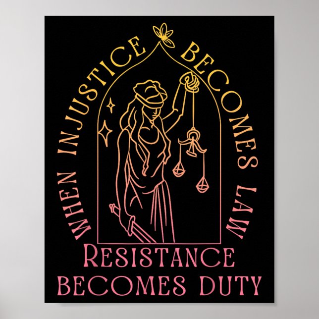 Poster Quand l'injustice devient loi, la résistance devie (Devant)