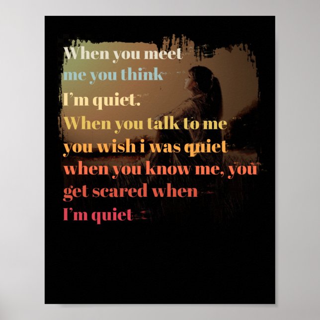 Poster Quand tu me rencontres, tu crois que je suis calme (Devant)