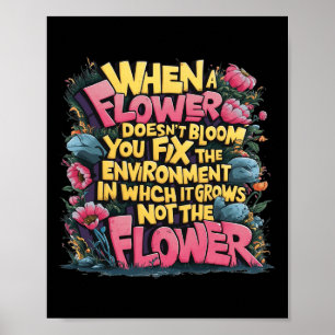 Poster Quand une fleur ne fleurit pas l'enseignement spéc
