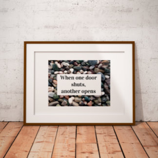 Poster Quand une porte ferme, une autre ouvre une citatio