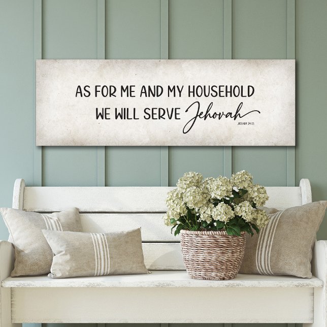 Poster Quant à moi et à ma maison, nous servirons l'Etern (Créateur téléchargé)