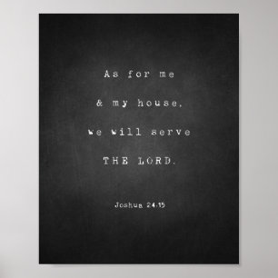 Poster Quant à moi et ma maison, L'Éternel, vers Joshua